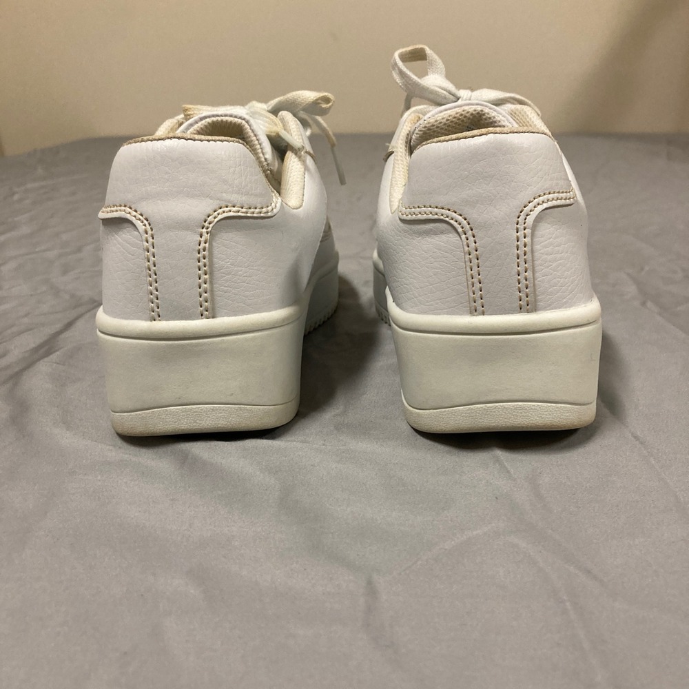 No Boundaries Womens White Platform Sneakers Memory Foam WMNB40AC007 Size 7.5 - Picture 5 of 8